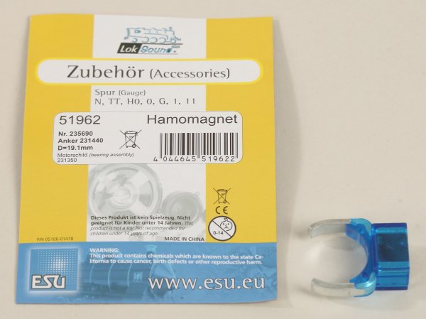 ESU 51962 Permanentmagnet wie Nr. 235690, für Anker 231440, D=19.1mm, für Motorschild 231350