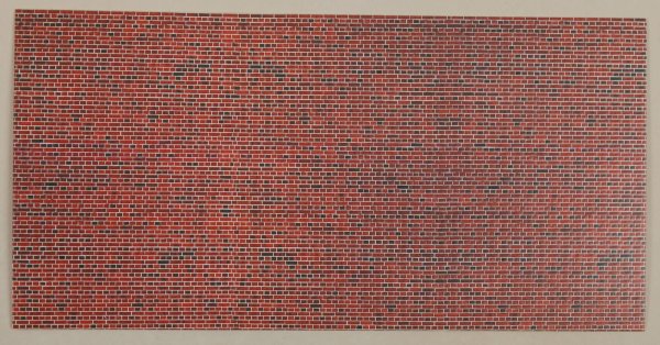 Vollmer 46042 H0 Mauerplatte Klinker rot aus Karton,25 x 12,5 cm