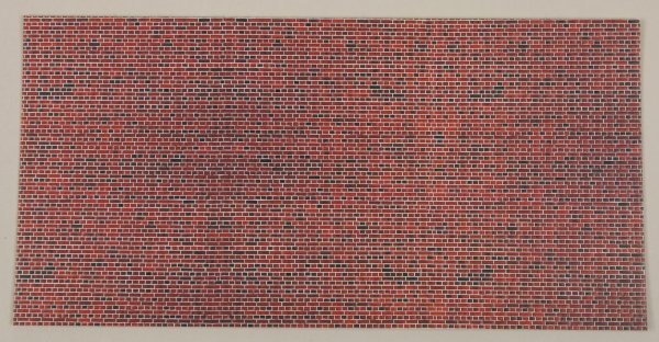 Vollmer 46042L H0 Mauerplatte Klinker rot aus Karton, 25 x 12,5 cm