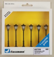 Viessmann 60706 H0 Parklaterne, LED warmweiß, 5+1