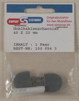 Simprop 1000543 Hohlkehlenscharnier 40 x 20 mm