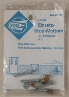 KDH 522 Einlass-Stop-Muttern M3 mit Zylinderschrauben 4...