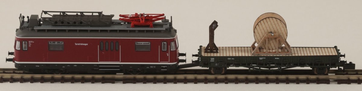 Minitrix 16992 - Automotrice TVT 6251 Mz + Wagon Caténaire DB Ep III Digital