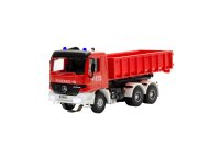 Viessmann 8050 H0 Feuerwehr MB ACTROS 3-achs mit Abrollcontainer und Rundumleuchten, Basis, Funktionsmodell