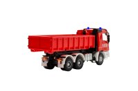 Viessmann 8050 H0 Feuerwehr MB ACTROS 3-achs mit Abrollcontainer und Rundumleuchten, Basis, Funktionsmodell