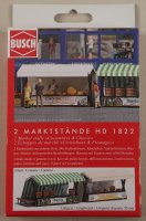 Busch 1822 Marktstände Gurken/Käse H0