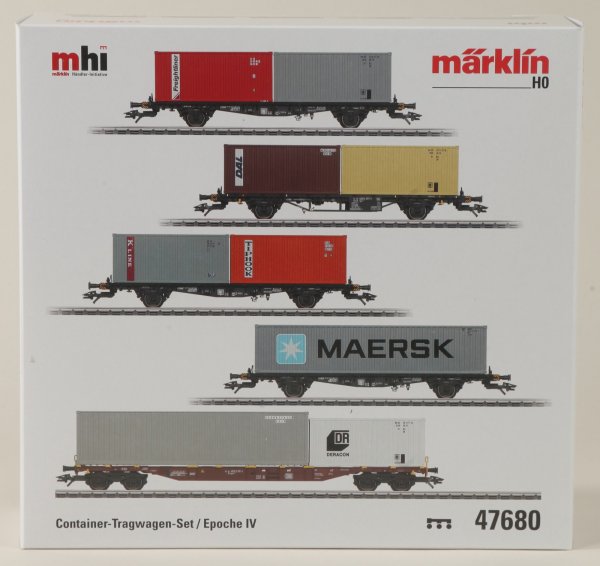 Märklin 47680 Containerwagen-Set(5 Wagen)DB