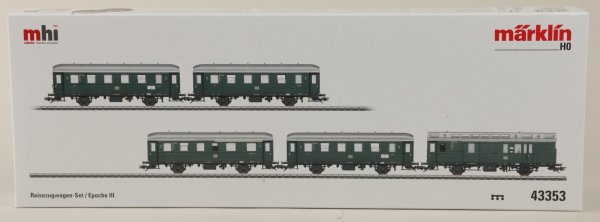 Märklin 43353 Reisezugwagen-Set 5tlg. DB, Ep. III
