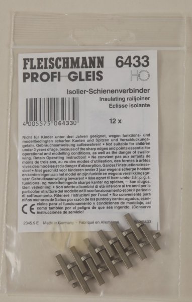 Fleischmann 6433G Isolier-Schienenverbinder 12 Stück - gebraucht