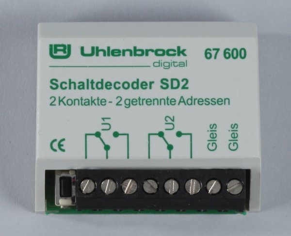 Uhlenbrock 67600 SD2 Schaltdecoder H0