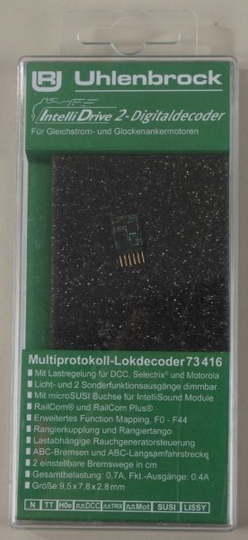 Uhlenbrock 73416 ID2 Minidecoder, 6pol. NEM651 H0