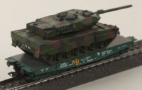 Märklin 48871 Schwerlast-Flachwagen Rlmmps DB AG, Ep. VI, Kampfpanzer Leopard 2A6