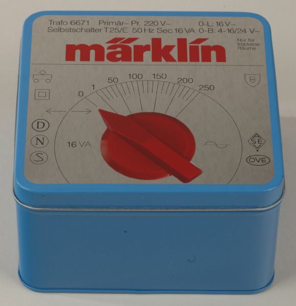 Märklin 12509 Keksdose "Blauer Trafo"