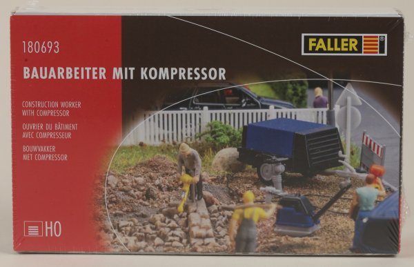 Faller 180693 Bauarbeiter mit Kompressor