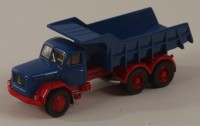 Brekina 83303 Magirus Jupiter Kipper, blau/rot, 1960, 1:87