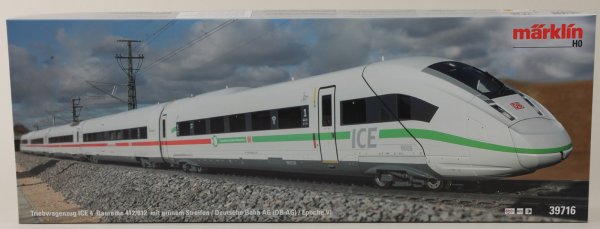 Märklin 39716 Triebwagenzug ICE 4 BR 412/812 mit grünem Streifen DB AG, Ep. VI