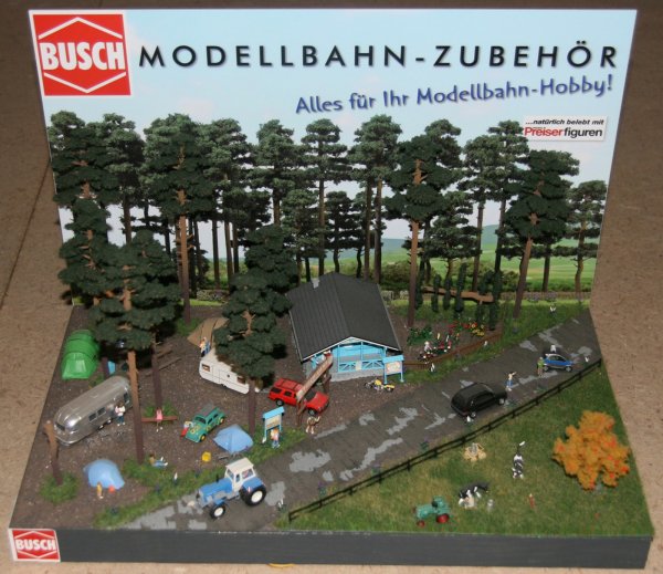 Busch Diorama Camping mit Lichtfunktion H0, 1:87