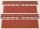 Auhagen 41205 Ziegelmauern mit Zahnfriesvarianten rot