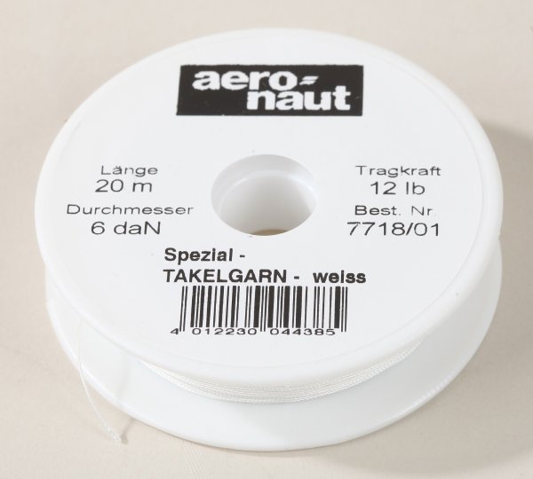 Takelgarn Ø0.3 mm/20m weiß