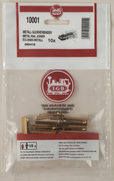 LGB 10001 Metall Gleisverbinder, 10 Stück