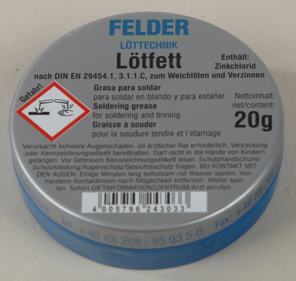 Felder Lötfett 20g Dose