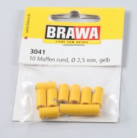Brawa 3041 Muffen rund, ? 2,5 mm, gelb