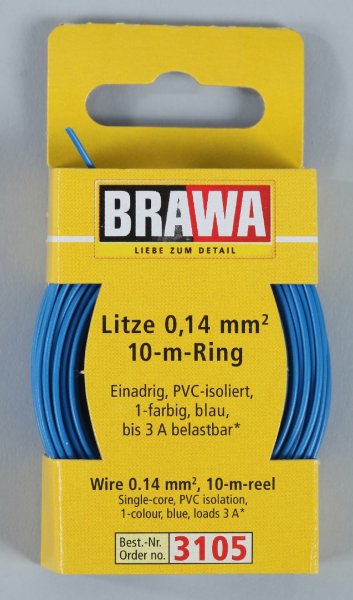 Brawa 3105 Litze 0,14 mm², blau