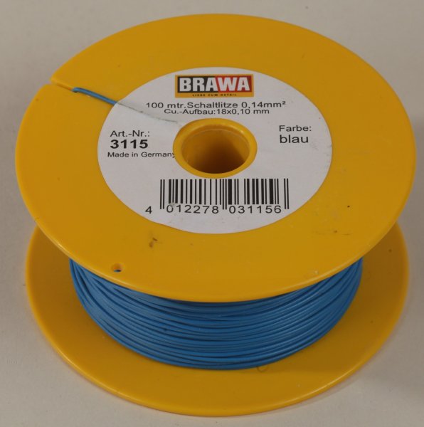 Brawa 3115 Litze 0,14 mm², blau