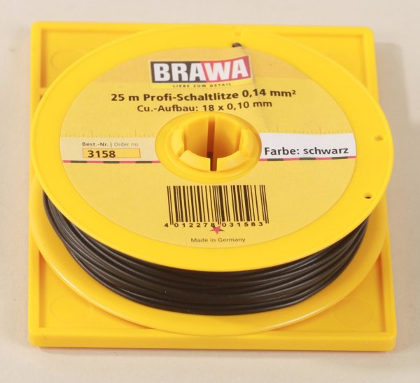 Brawa 3158 Litze 0,14 mm², schwarz