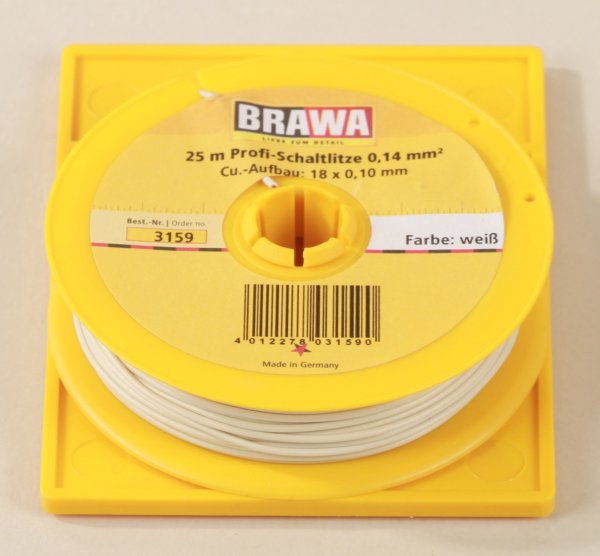 Brawa 3159 Litze 0,14 mm², weiß