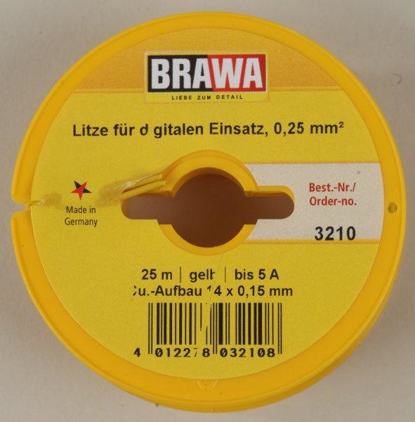 Brawa 3210 Litze für digitalen Einsatz, 0,25 mm², gelb