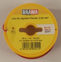Brawa 3211 Litze für digitalen Einsatz, 0,25 mm², rot