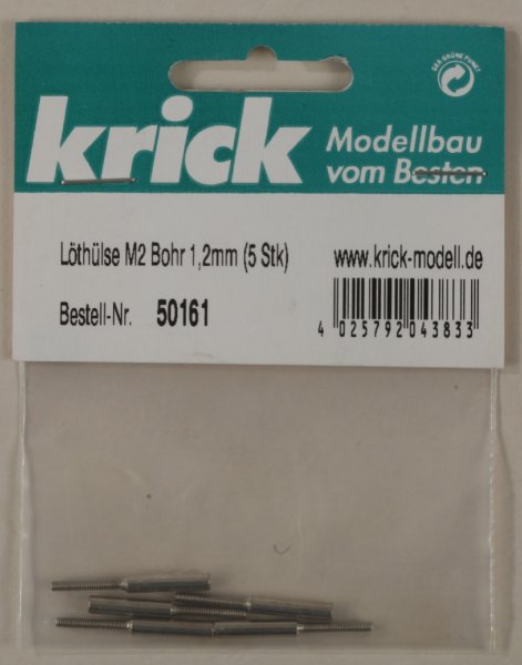 Krick 50161 Löthülse M2 Bohr 1,2mm (5 Stk)