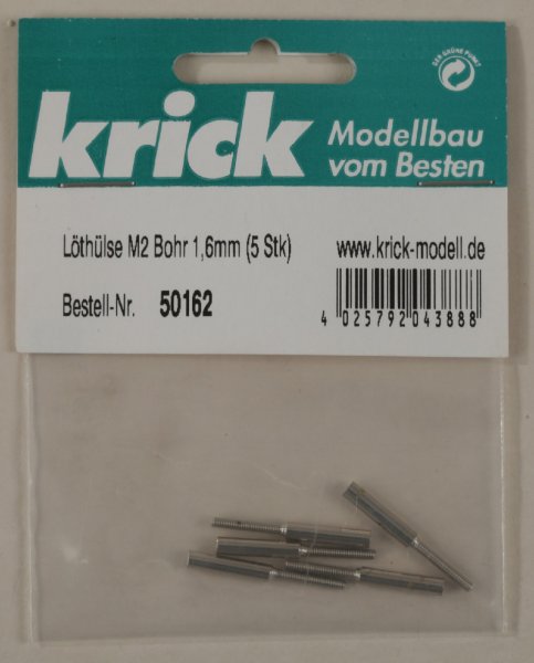 Krick 50162 Löthülse M2 Bohr 1,6mm (5 Stk)