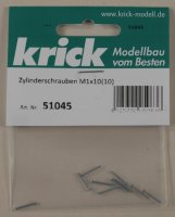Krick 51045 Zylinderschrauben M1x10(10)