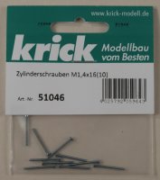 Zylinderschrauben M1,4x16(10)