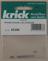 Krick 51109 Sechskantmuttern M1,4 SW3(10)