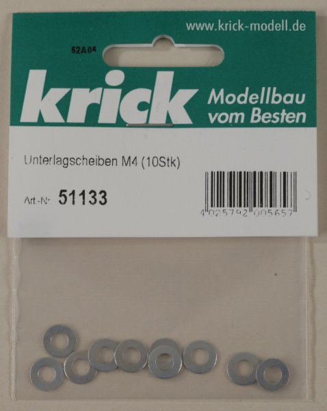 Krick 51133 Unterlagscheiben M4 (10Stk)