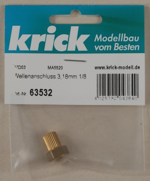 Krick 63532 Wellenanschluss 3,18 mm 1/8