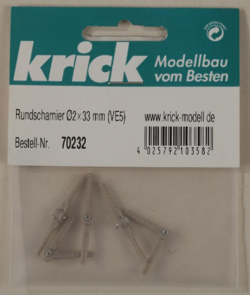 Krick 70232 Rundscharnier Ø2×33 mm (VE5)