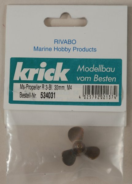 Krick 534031 MS-Propeller R 3-Bl. 30mm, M4