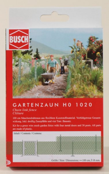Busch 1020 Gartenzaun H0