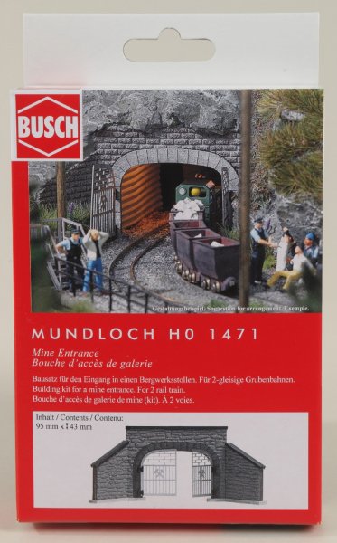 Busch 1471 Stolleneingang 2-gleisig H0