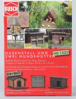 Busch 1522 Hasenstall & Hundehütten H0    1/87