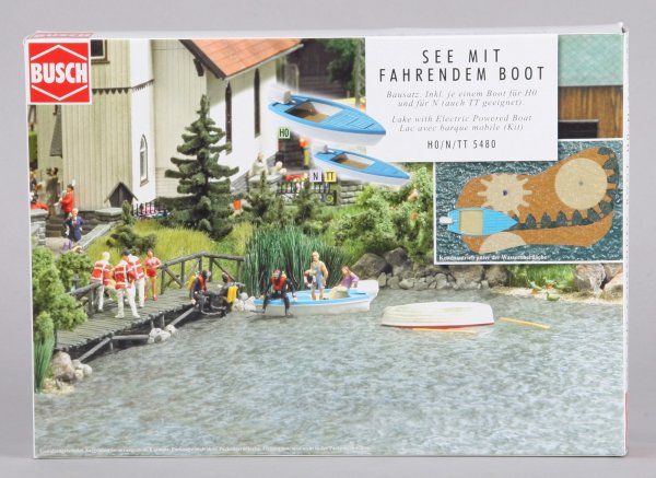 Busch 5480 See mit fahrendem Boot H0/N/T