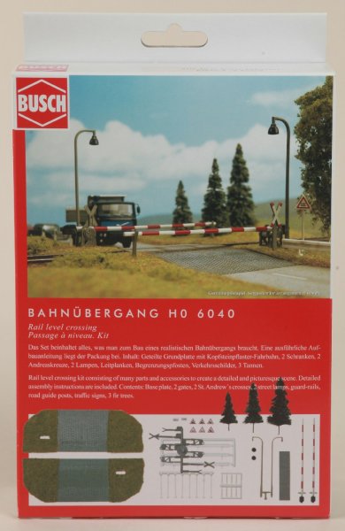 Busch 6040 Motiv-Set »Bahnübergang« H0