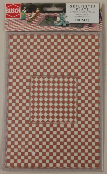 Busch 7413 Dekopl. Fliesen antik H0