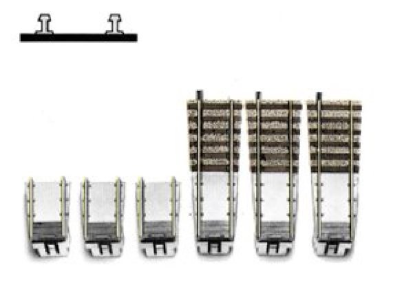 Fleischmann 6153 Drehscheiben Erg.-Set f. 3 Gleise f. 6152