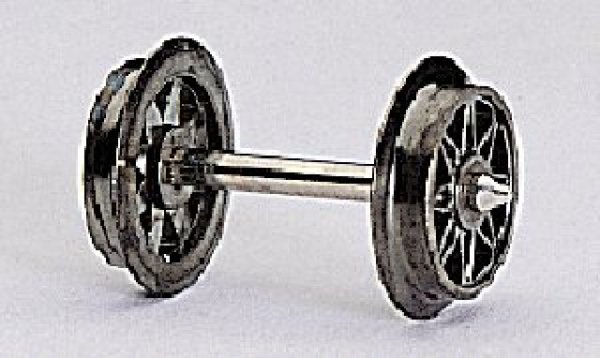 Fleischmann 6563 Doppelspeichen-Radsatz 24 mm un. isoliert