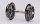 Fleischmann 6563 Doppelspeichen-Radsatz 24 mm un. isoliert